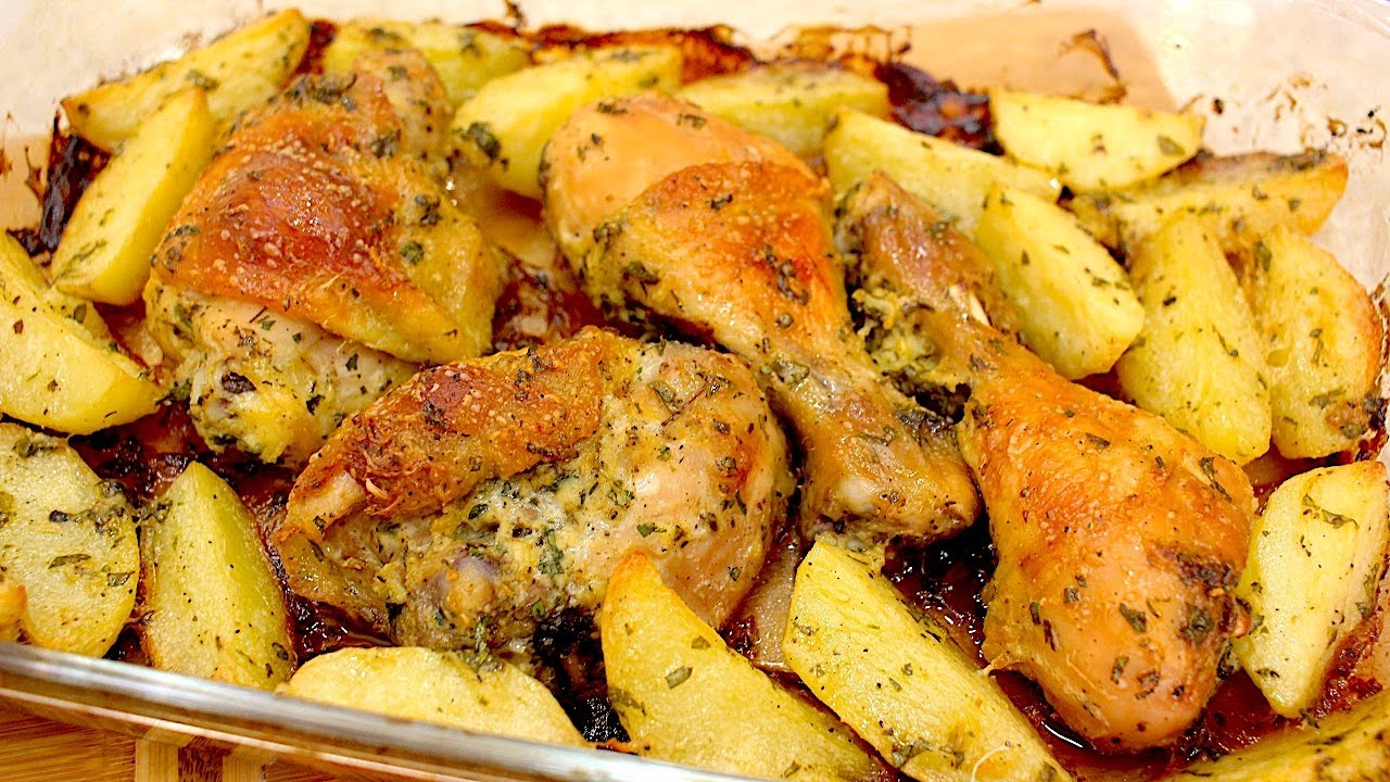 Frango assado com Batata