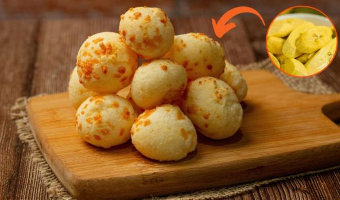 Pão de queijo de banana-da-terra