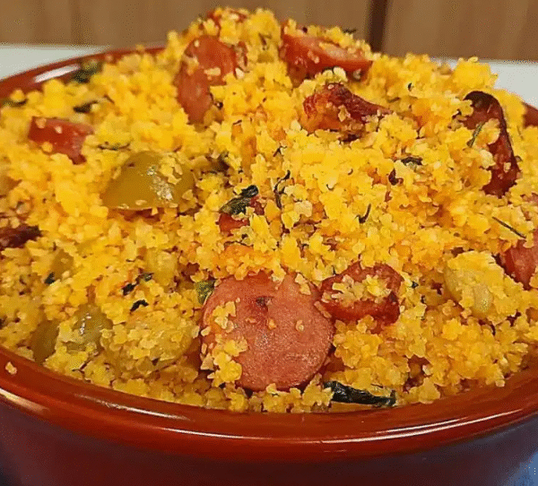 Farofa de cuscuz super úmida