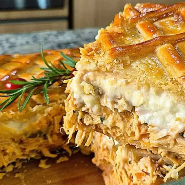 Empadão de Frango com Recheio Cremoso