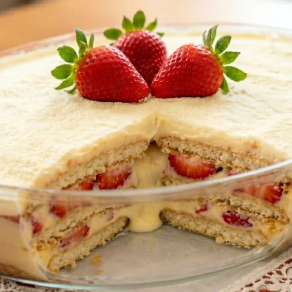 Pavê de Morango Cremoso 